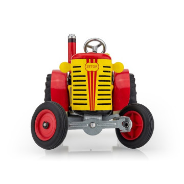 Traktor Zetor červený na klíček kov 14cm 1:25 v krabičce Kovap