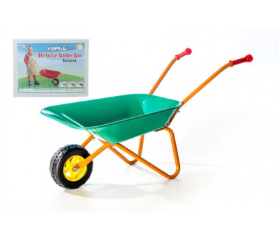 Kolečko plechové Yupee velké zelené 78x40x32cm v krabici