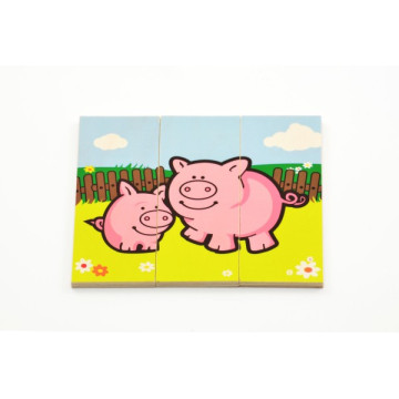 Puzzle Moje první zvířátka dřevěné 18 dílků pro nejmenší v krabičce 13x11,5x4,5cm 12m+ MPZ