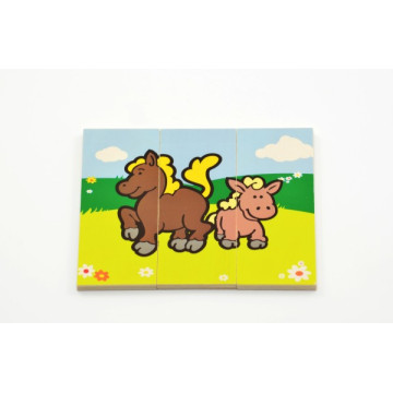 Puzzle Moje první zvířátka dřevěné 18 dílků pro nejmenší v krabičce 13x11,5x4,5cm 12m+ MPZ