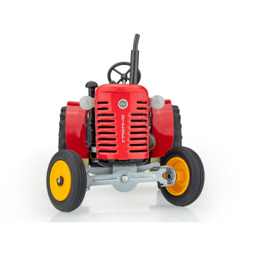 Traktor Zetor 25A červený na klíček kov 15cm 1:25 v krabičce Kovap