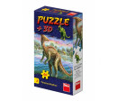 Puzzle Dinosauři 23,5x21,5cm 60 dílků + figurka 6 druhů v krabičce 24ks v boxu