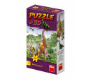 Puzzle Dinosauři 23,5x21,5cm 60 dílků + figurka 6 druhů v krabičce 24ks v boxu