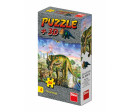 Puzzle Dinosauři 23,5x21,5cm 60 dílků + figurka 6 druhů v krabičce 24ks v boxu