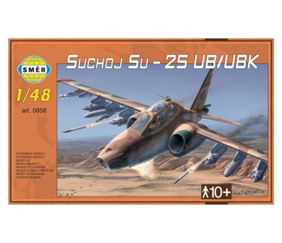 Model Suchoj SU-25 UB/UBK v krabici 35x22x5cm