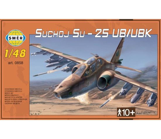 Model Suchoj SU-25 UB/UBK v krabici 35x22x5cm