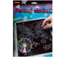 Perlový obrázek 200ks barevných perel 20,3x25,4cm asst 3 druhy na kartě