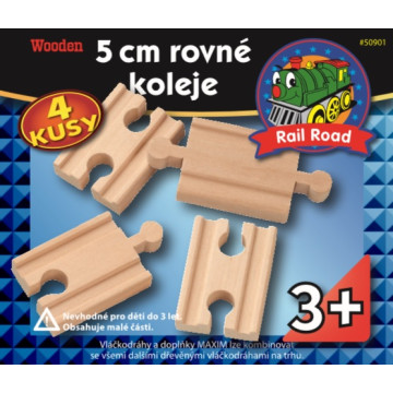 5 cm rovné koleje - spojky - 4 kusy - Maxim 50901