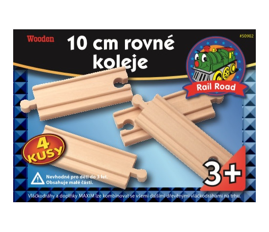 10cm rovné koleje - 4 kusy - Maxim 50902