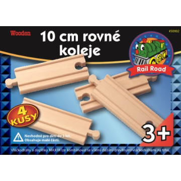 10cm rovné koleje - 4 kusy - Maxim 50902