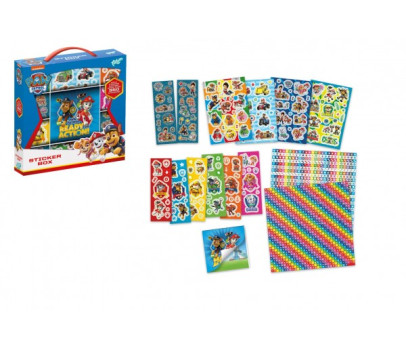 Dárková sada samolepek Tlapková patrola/Paw patrol v krabičce 21,5x22x5cm