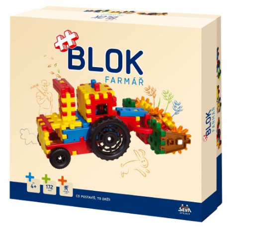 Stavebnice BLOK Farmář plast 172ks v krabici 35x33x8cm