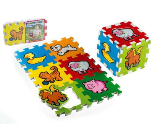 Pěnové puzzle Moje první zvířátka 15x15x1,2cm 6ks MPZ