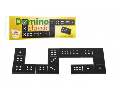 Domino Classic 28ks společenská hra plast v krabičce 21x6x3cm