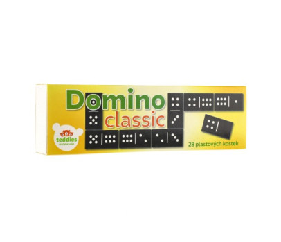 Domino Classic 28ks společenská hra plast v krabičce 21x6x3cm