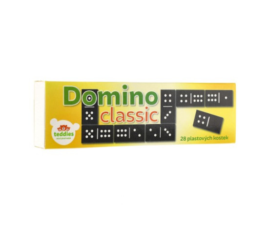 Domino Classic 28ks společenská hra plast v krabičce 21x6x3cm