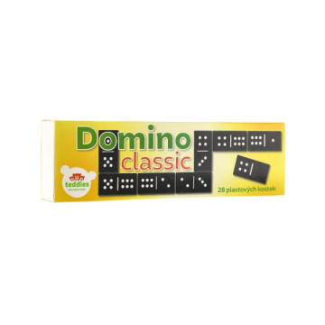 Domino Classic 28ks společenská hra plast v krabičce 21x6x3cm