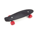 Skateboard - pennyboard 43cm, nosnost 60kg kovové osy, černá, červená kola