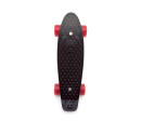 Skateboard - pennyboard 43cm, nosnost 60kg kovové osy, černá, červená kola