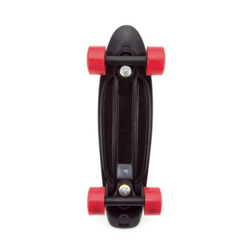 Skateboard - pennyboard 43cm, nosnost 60kg kovové osy, černá, červená kola