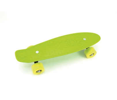 Skateboard - pennyboard 43cm, nosnost 60kg kovové osy, zelená, žlutá kola