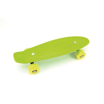 Skateboard - pennyboard 43cm, nosnost 60kg kovové osy, zelená, žlutá kola