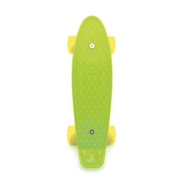 Skateboard - pennyboard 43cm, nosnost 60kg kovové osy, zelená, žlutá kola