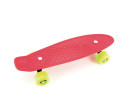 Skateboard - pennyboard 43cm, nosnost 60kg kovové osy, červený, zelená kola