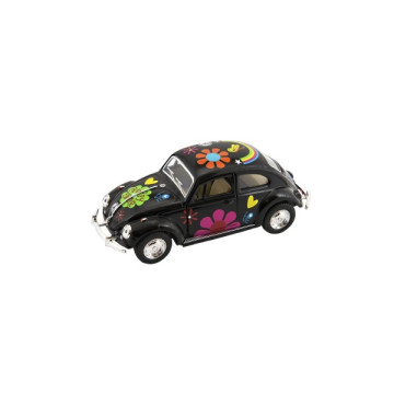 Auto Kinsmart VW Classical Beetle kov/plast 13cm na zpětné natažení 4 barvy 12ks v boxu