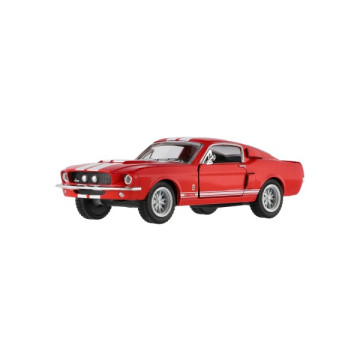 Auto Kinsmart Shelby GT-500 kov/plast 13cm na zpětné natažení 4 barvy 12ks v boxu