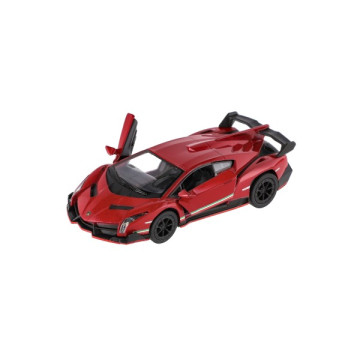 Auto Kinsmart Lamborghini Veneno kov/plast 13cm na zpětné natažení 4 barvy 12ks v boxu