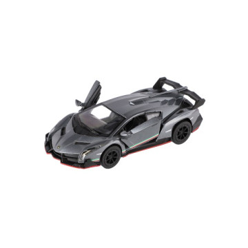 Auto Kinsmart Lamborghini Veneno kov/plast 13cm na zpětné natažení 4 barvy 12ks v boxu