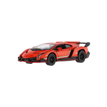 Auto Kinsmart Lamborghini Veneno kov/plast 13cm na zpětné natažení 4 barvy 12ks v boxu