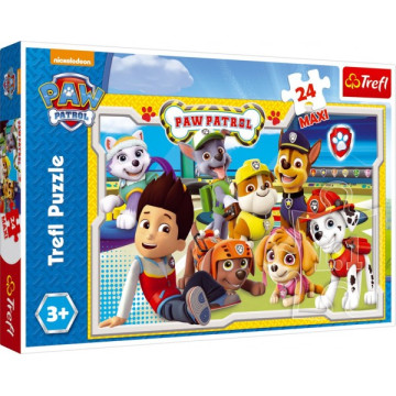 Puzzle Paw Patrol/Tlapková patrola MAXI 24ks 60x40cm v krabici 39x26x4cm