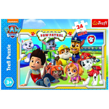 Puzzle Paw Patrol/Tlapková patrola MAXI 24ks 60x40cm v krabici 39x26x4cm