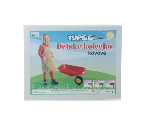 Kolečko plechové Yupee velké růžové 78x40x32cm v krabici