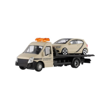 Auto/kamion Bburago odtahovka + auto 1:43 kov/plast 21cm 6 barev v krabičce 22x9x6,5cm