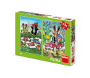 Puzzle Krtek se Raduje 2x48 dílků 18x26cm v krabici 27x19x4cm