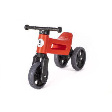 Odrážedlo FUNNY WHEELS Rider Sport červené 2v1, výška sedla 28/30cm nosnost 25kg 18m+ v krabici