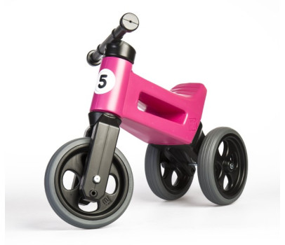 Odrážedlo FUNNY WHEELS Rider Sport růžové 2v1, výška sedla 28/30cm nosnost 25kg 18m+ v krabici