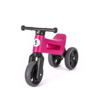 Odrážedlo FUNNY WHEELS Rider Sport růžové 2v1, výška sedla 28/30cm nosnost 25kg 18m+ v krabici