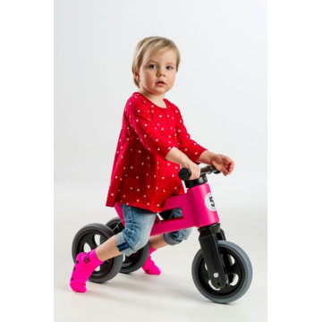 Odrážedlo FUNNY WHEELS Rider Sport růžové 2v1, výška sedla 28/30cm nosnost 25kg 18m+ v krabici