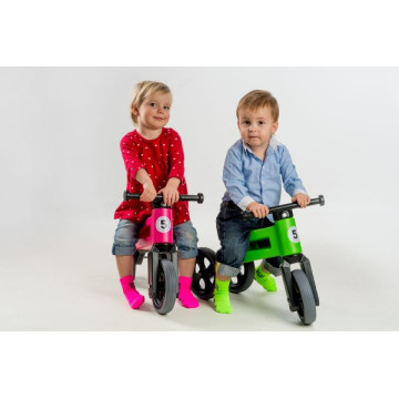 Odrážedlo FUNNY WHEELS Rider Sport růžové 2v1, výška sedla 28/30cm nosnost 25kg 18m+ v krabici