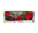 Auto Truxx traktor nakladač s přívěsem na seno s figurkou v krabici 53x19x16cm 24m+