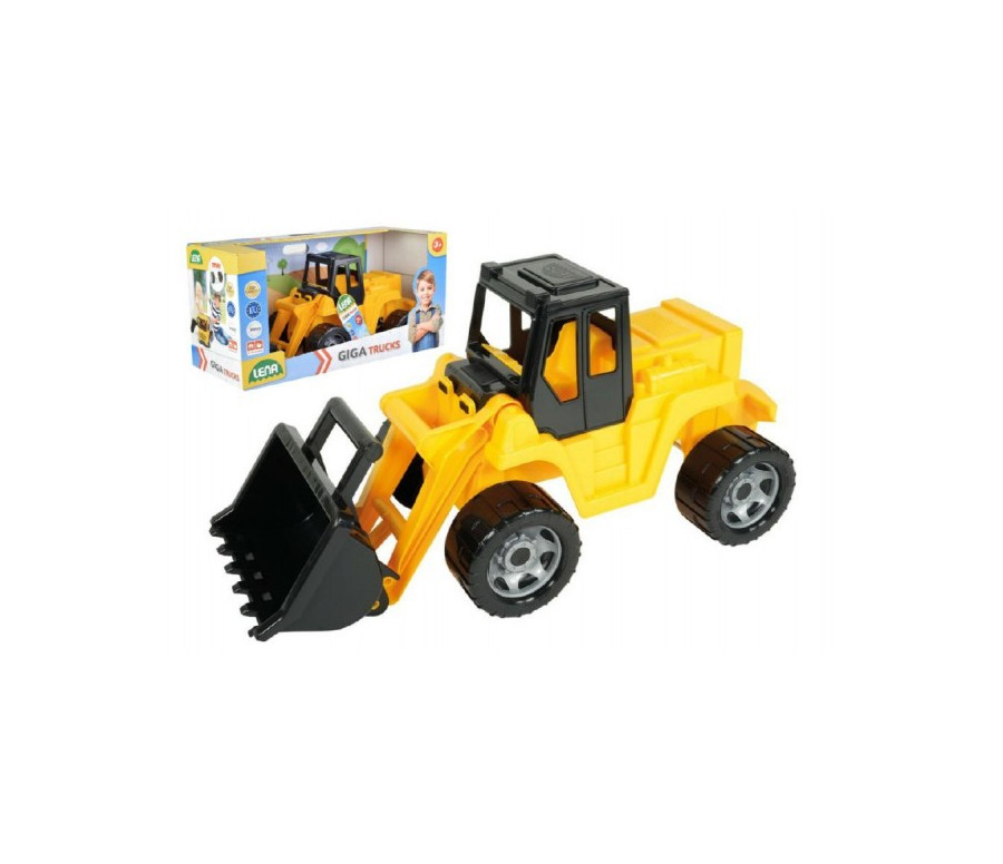 Nakladač žlutočerný Giga Trucks plast 62cm v krabici 70x35x29cm