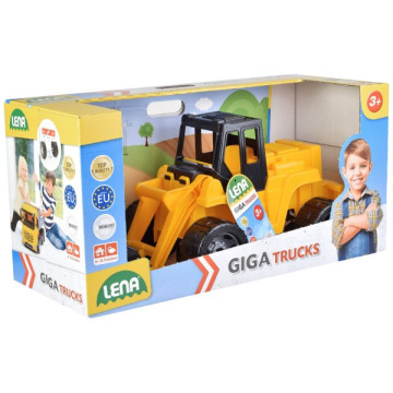 Nakladač žlutočerný Giga Trucks plast 62cm v krabici 70x35x29cm