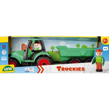 Auto Truckies traktor s vlečkou plast 32cm s figurkou v krabici 24m+