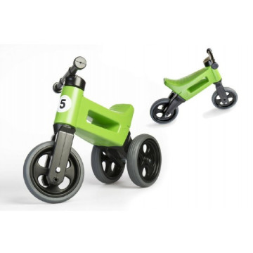 Odrážedlo FUNNY WHEELS Rider Sport zelené 2v1, výška sedla 28/30cm nosnost 25kg 18m+ v sáčku