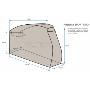 Pláštěnka na kočárek pro dvojčata SPORT DUO