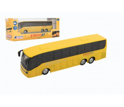 Autobus RegioJet kov/plast 18,5cm na zpětné natažení v krabičce